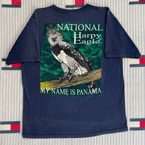 Vintage National Harpy Eagle Nature Panama short sleeve tee shirt